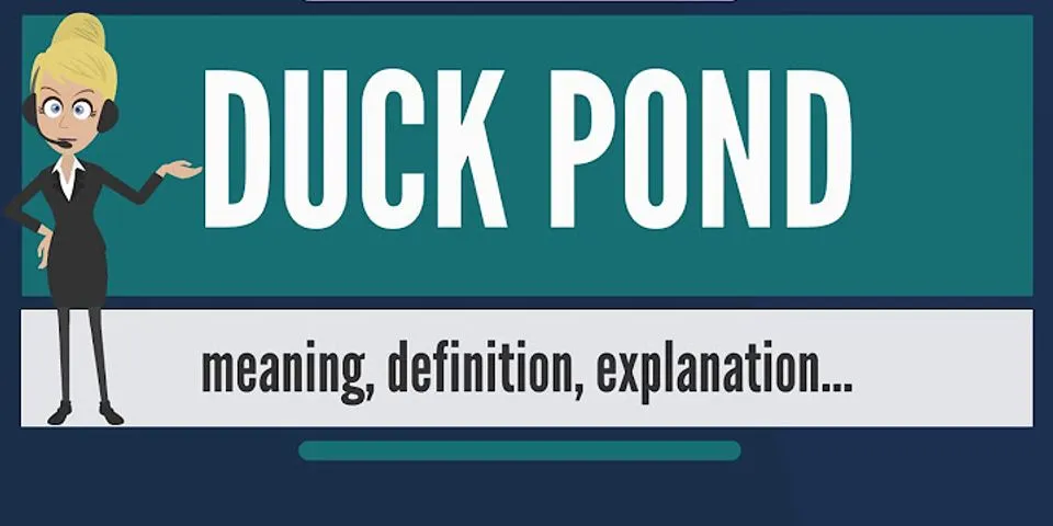 duck-ponding là gì - Nghĩa của từ duck-ponding