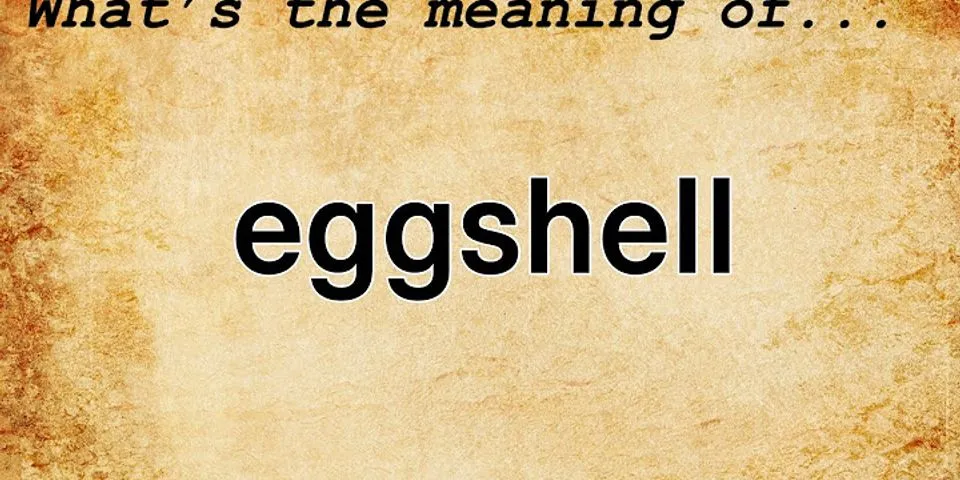egg shell là gì - Nghĩa của từ egg shell