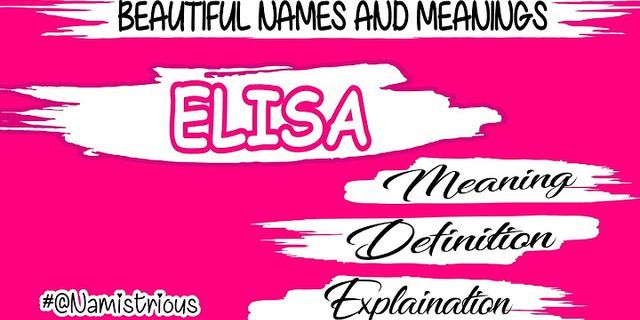 elisa là gì - Nghĩa của từ elisa