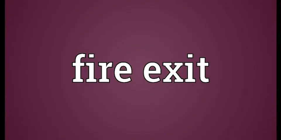 emergency exit là gì - Nghĩa của từ emergency exit