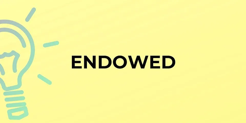 endowed là gì - Nghĩa của từ endowed