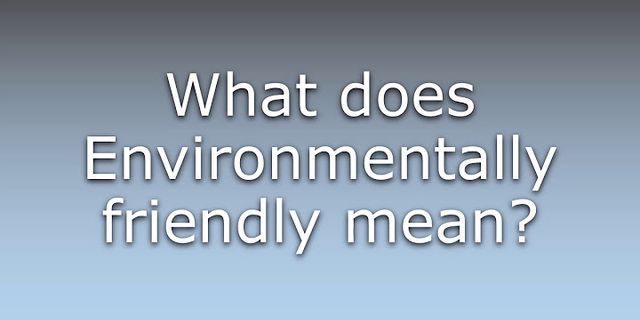environmentally friendly là gì - Nghĩa của từ environmentally friendly