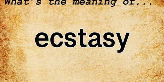 esctasy là gì - Nghĩa của từ esctasy