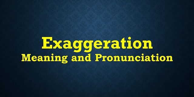exaggeration number là gì - Nghĩa của từ exaggeration number