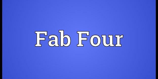 fabulous four là gì - Nghĩa của từ fabulous four
