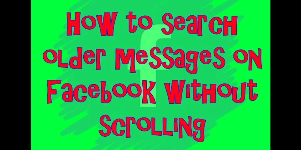 Facebook Messenger not showing old messages