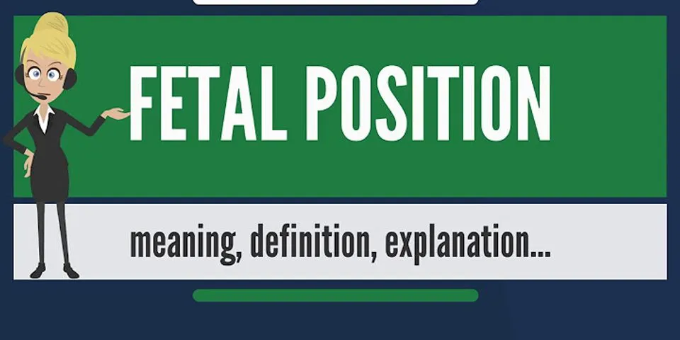 fetal position là gì - Nghĩa của từ fetal position