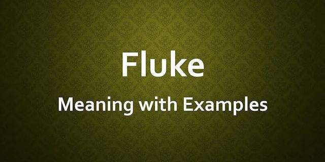 fluke là gì - Nghĩa của từ fluke