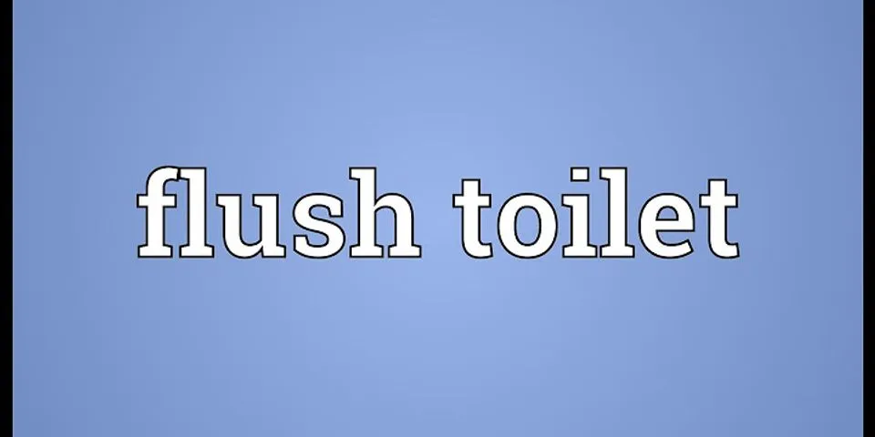 flush the toilet là gì - Nghĩa của từ flush the toilet