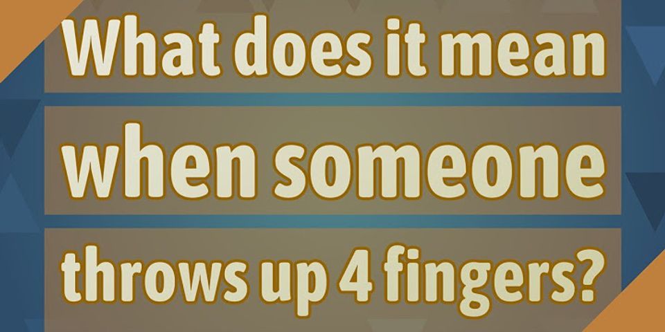 four fingers là gì - Nghĩa của từ four fingers