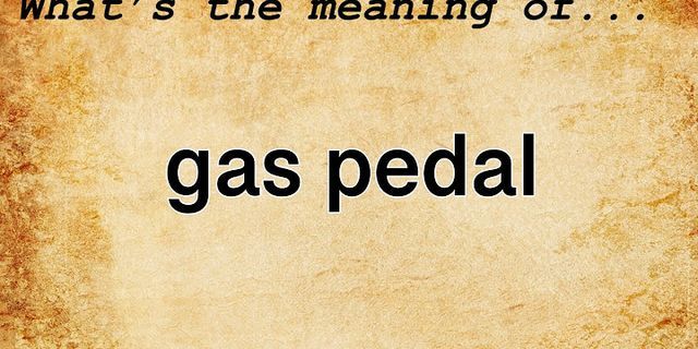 gas pedal là gì - Nghĩa của từ gas pedal