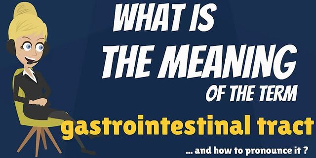 gastrointestinal tract là gì - Nghĩa của từ gastrointestinal tract