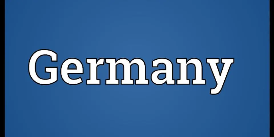 germany là gì - Nghĩa của từ germany