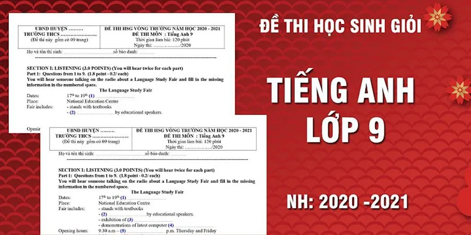 Giải Bài tập bổ trợ nâng cao tiếng anh 9-Nguyễn Thị Chi