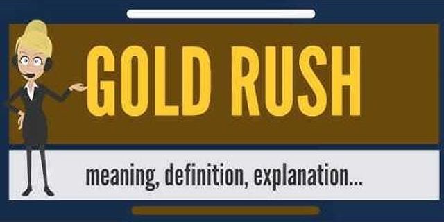 gold rush là gì - Nghĩa của từ gold rush