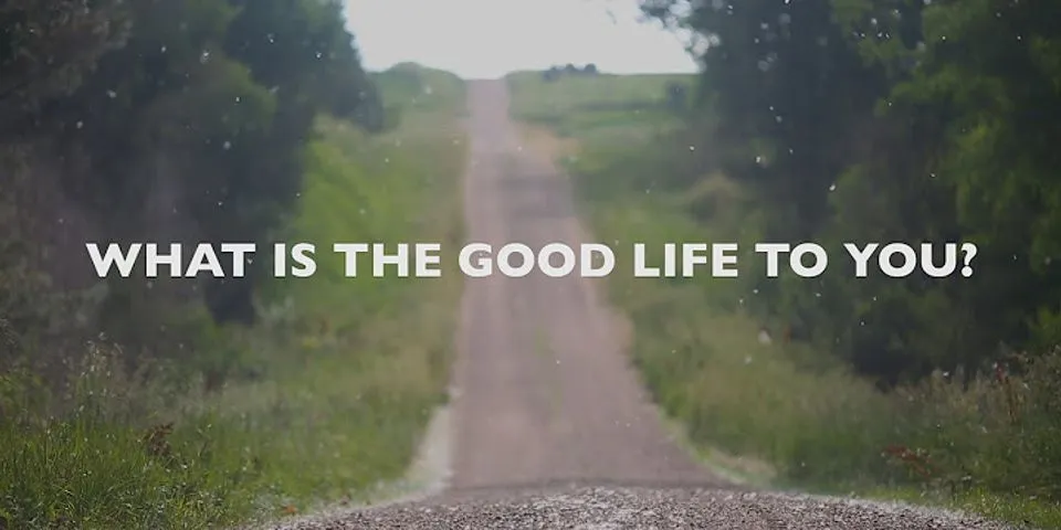 good life là gì - Nghĩa của từ good life