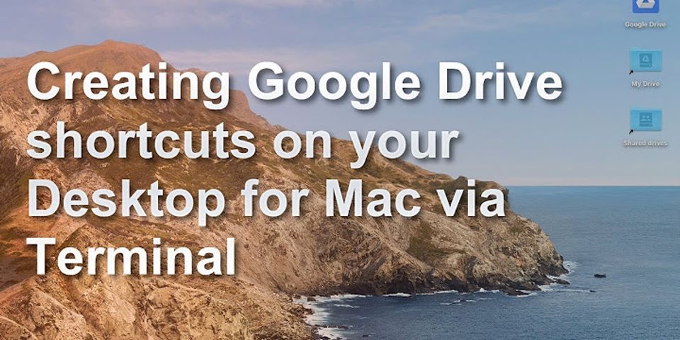 Google Drive icon on desktop Mac