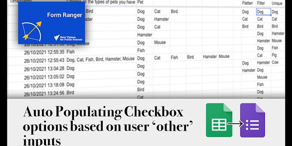 Google Forms checkbox with quantity