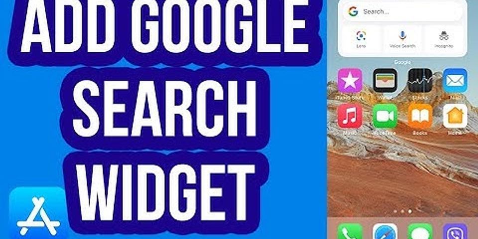Google Search widget iPhone not showing