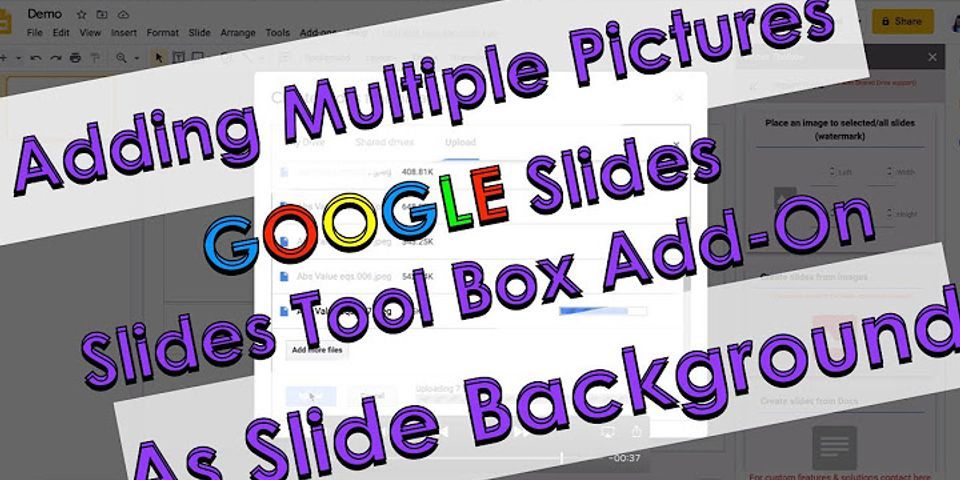 Google Slides add logo to all slides