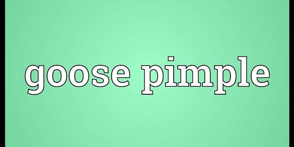 goose pimples là gì - Nghĩa của từ goose pimples