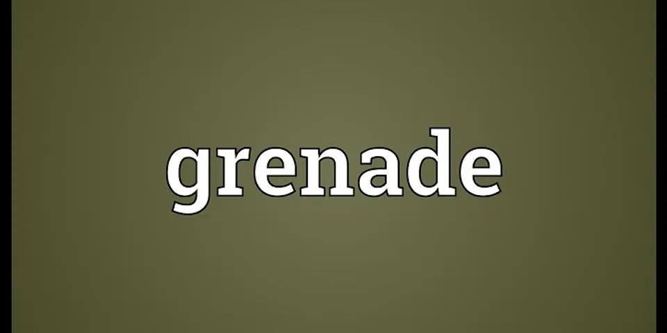 grenades là gì - Nghĩa của từ grenades