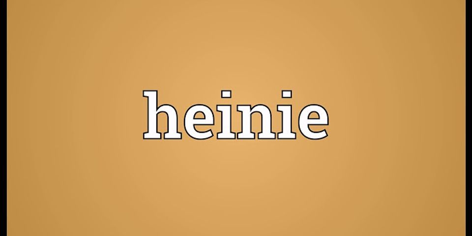 heinies là gì - Nghĩa của từ heinies