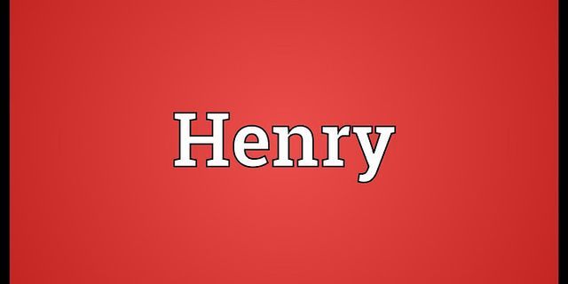henry là gì - Nghĩa của từ henry