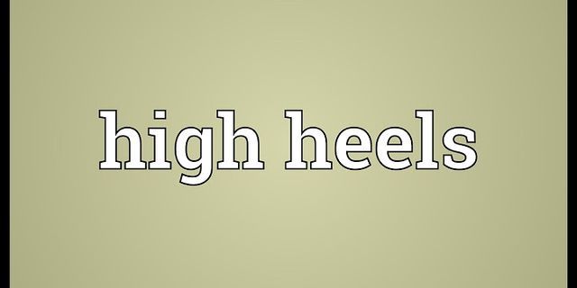 high heels là gì - Nghĩa của từ high heels