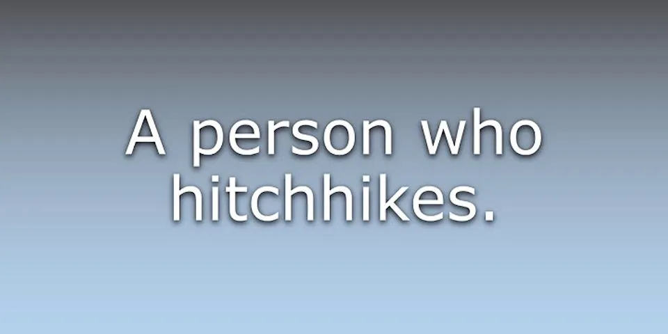hitchikers là gì - Nghĩa của từ hitchikers
