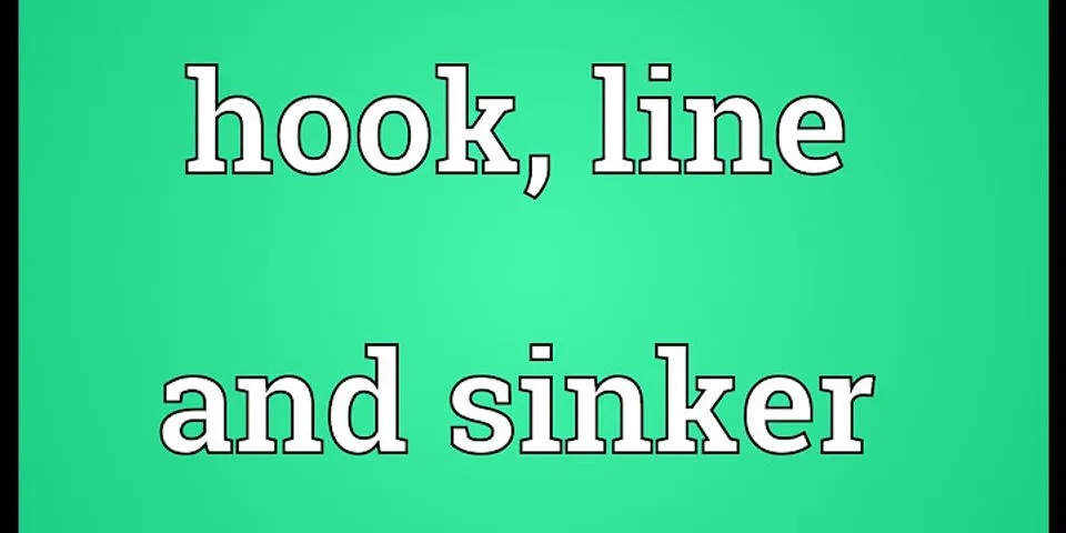 hook, line and sinker là gì - Nghĩa của từ hook, line and sinker