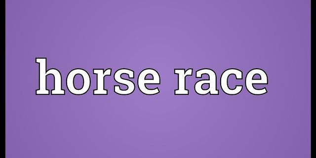 horse race là gì - Nghĩa của từ horse race