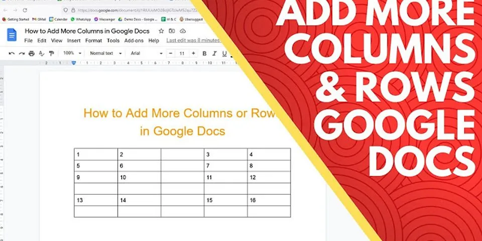 How do I add multiple rows to a table in Google Docs