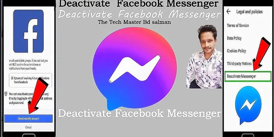 How do I deactivate my Messenger account 2021?