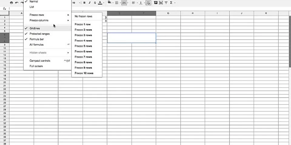 How Do I Freeze 5 Rows In Google Sheets