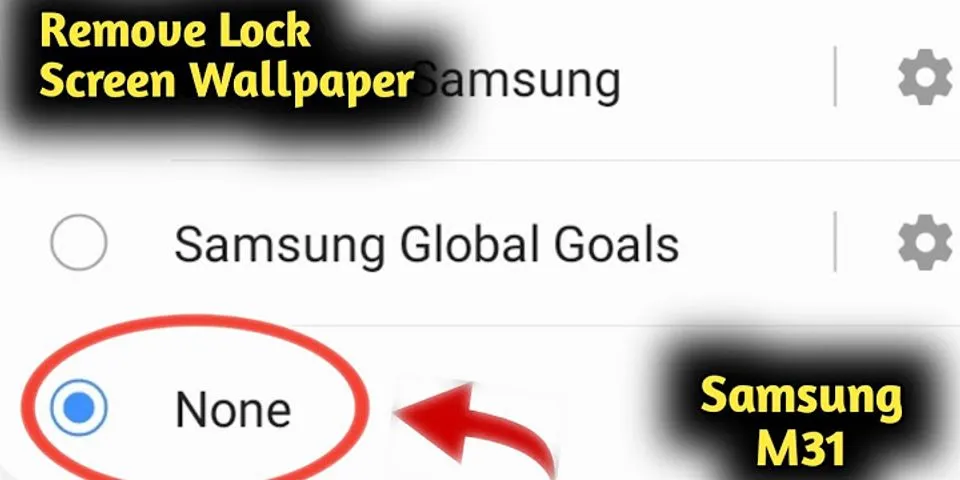How do I remove lock screen wallpaper on Samsung?