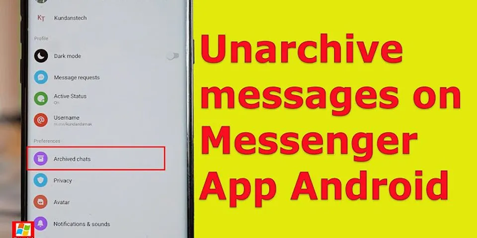 How do I unarchive a message in Messenger?