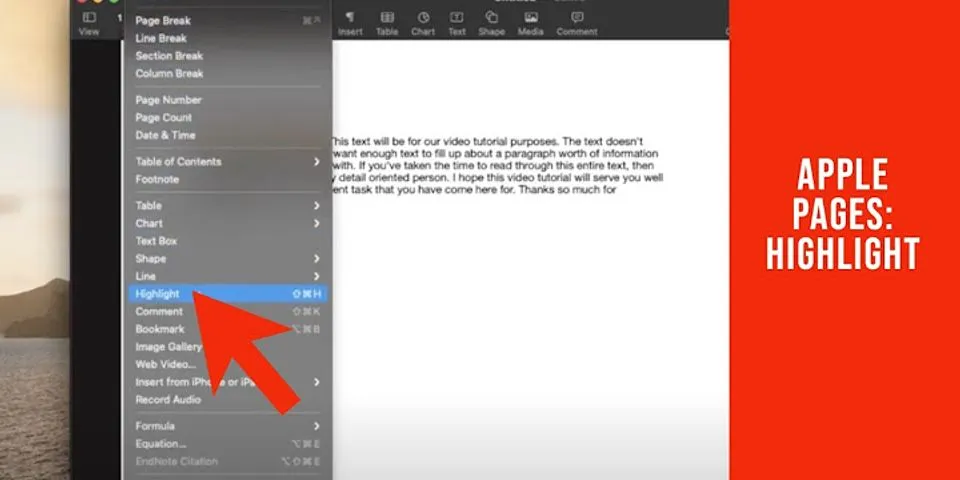How do you highlight text on a Mac?
