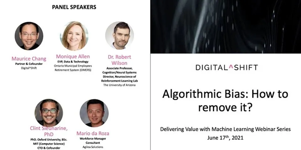 How do you remove an algorithm bias?