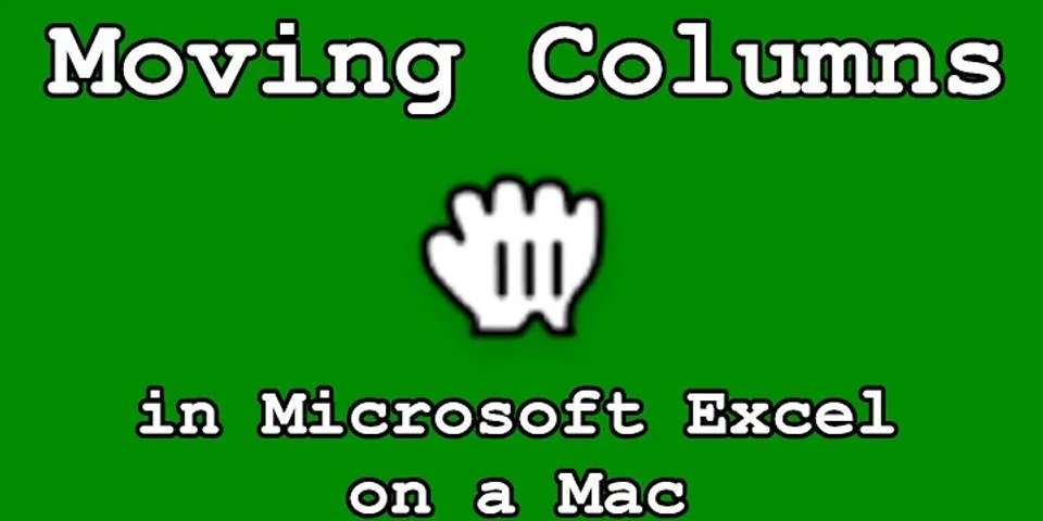How do you select two different columns in Excel on a Mac?
