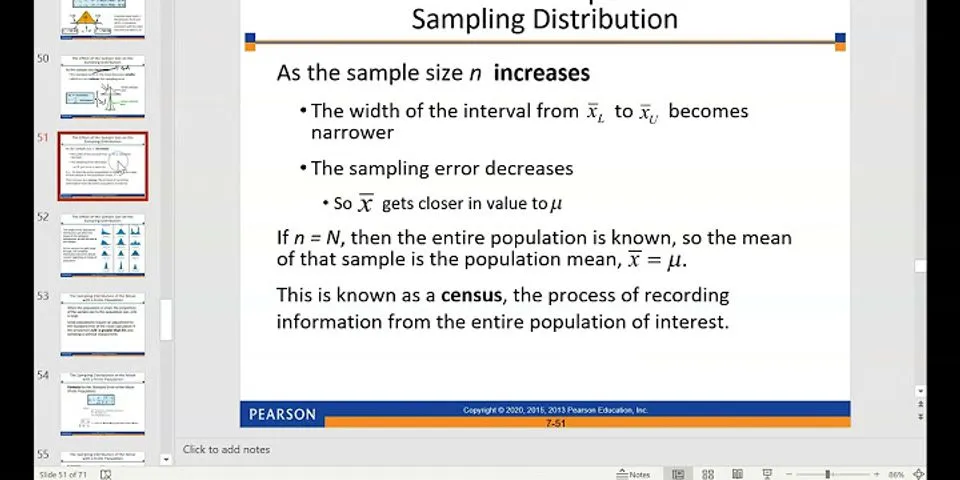 How is a sampling distribution affected by sample size?