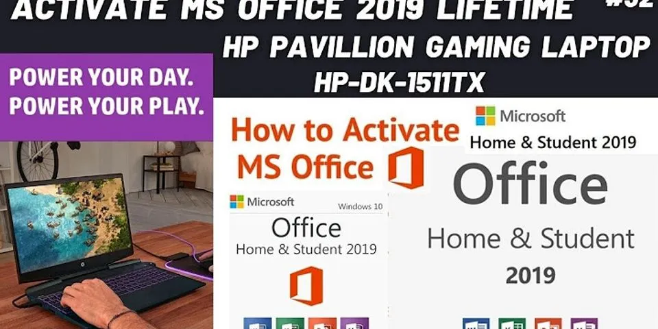 How to activate Office Home and Student in hp laptop