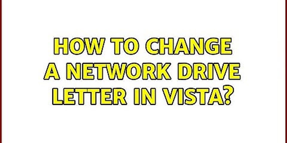 How to change network drive letter