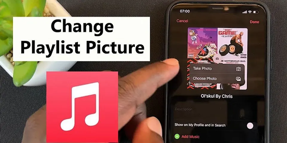 How to change playlist picture on musi app