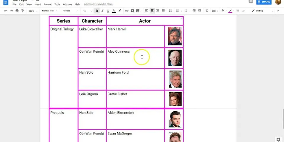 How to change table borders in Google Docs