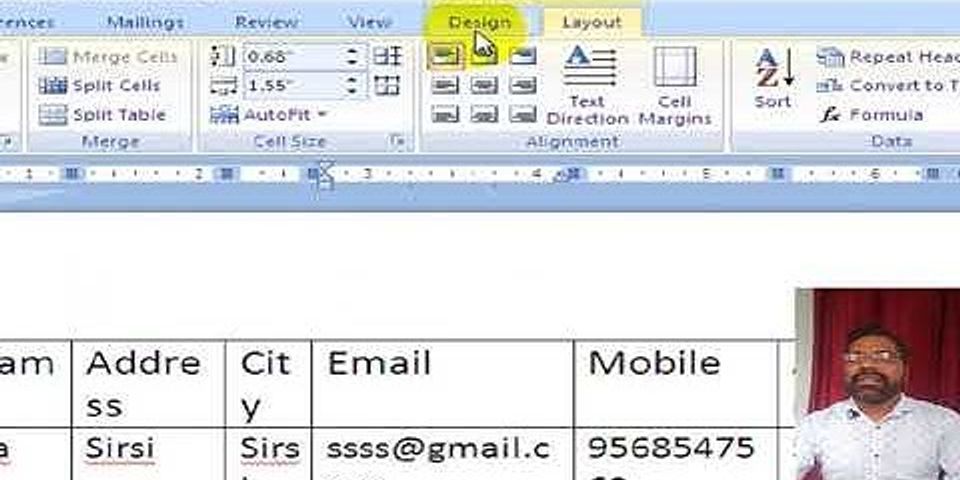 How to create column and row in Word