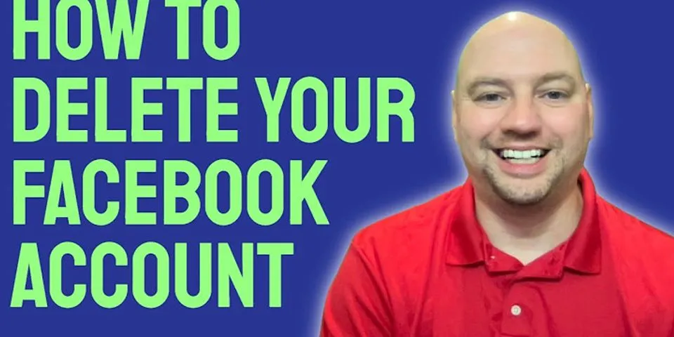How to delete Facebook