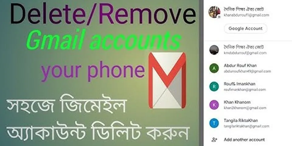 How to delete Gmail account on Android