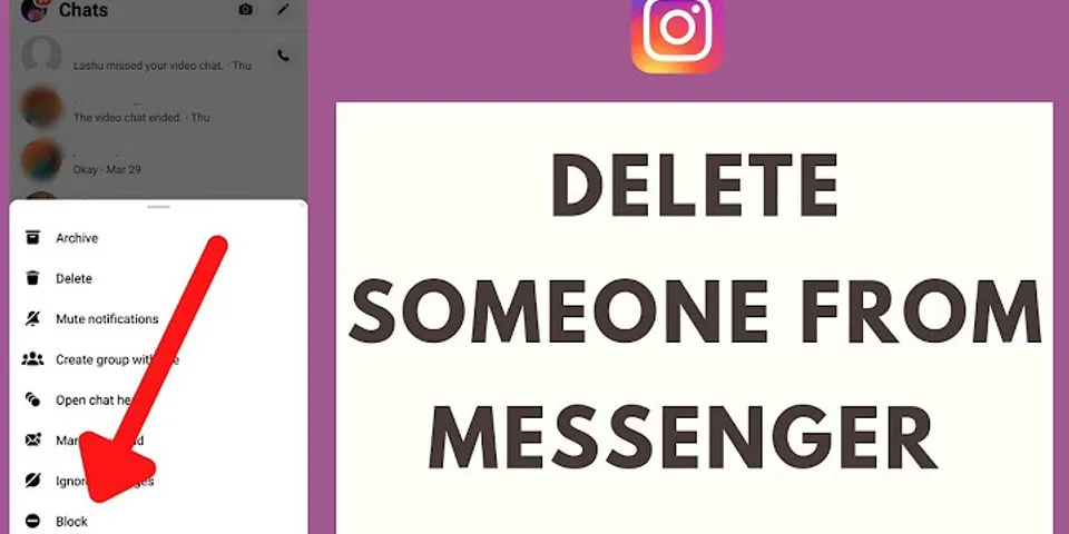 How to delete someone from Messenger 2020 Android