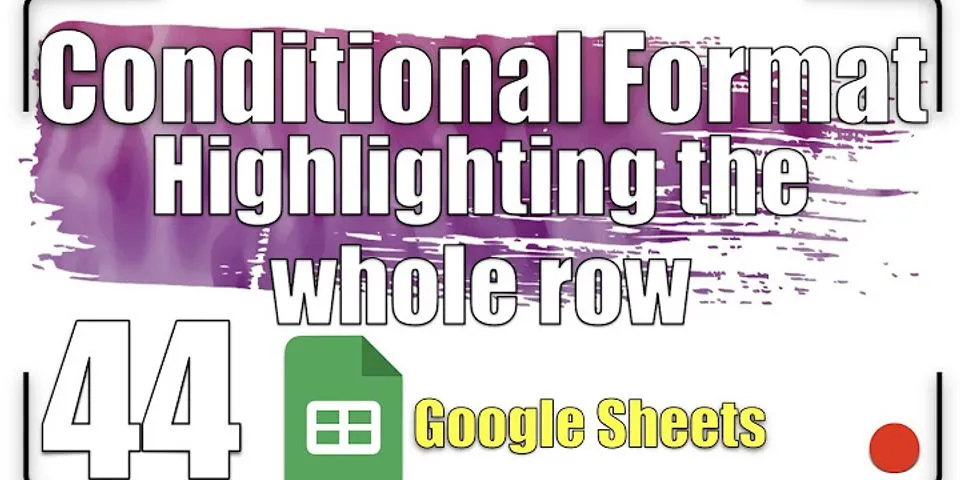 How to format rows in Google Sheets